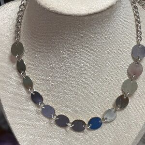 Silver Disc Chain Necklace